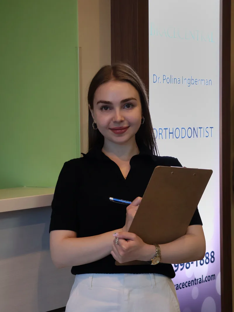 Ksenya, Receptionist at Brace Central