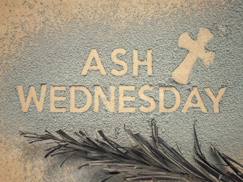 Ash Wednesday greeting image