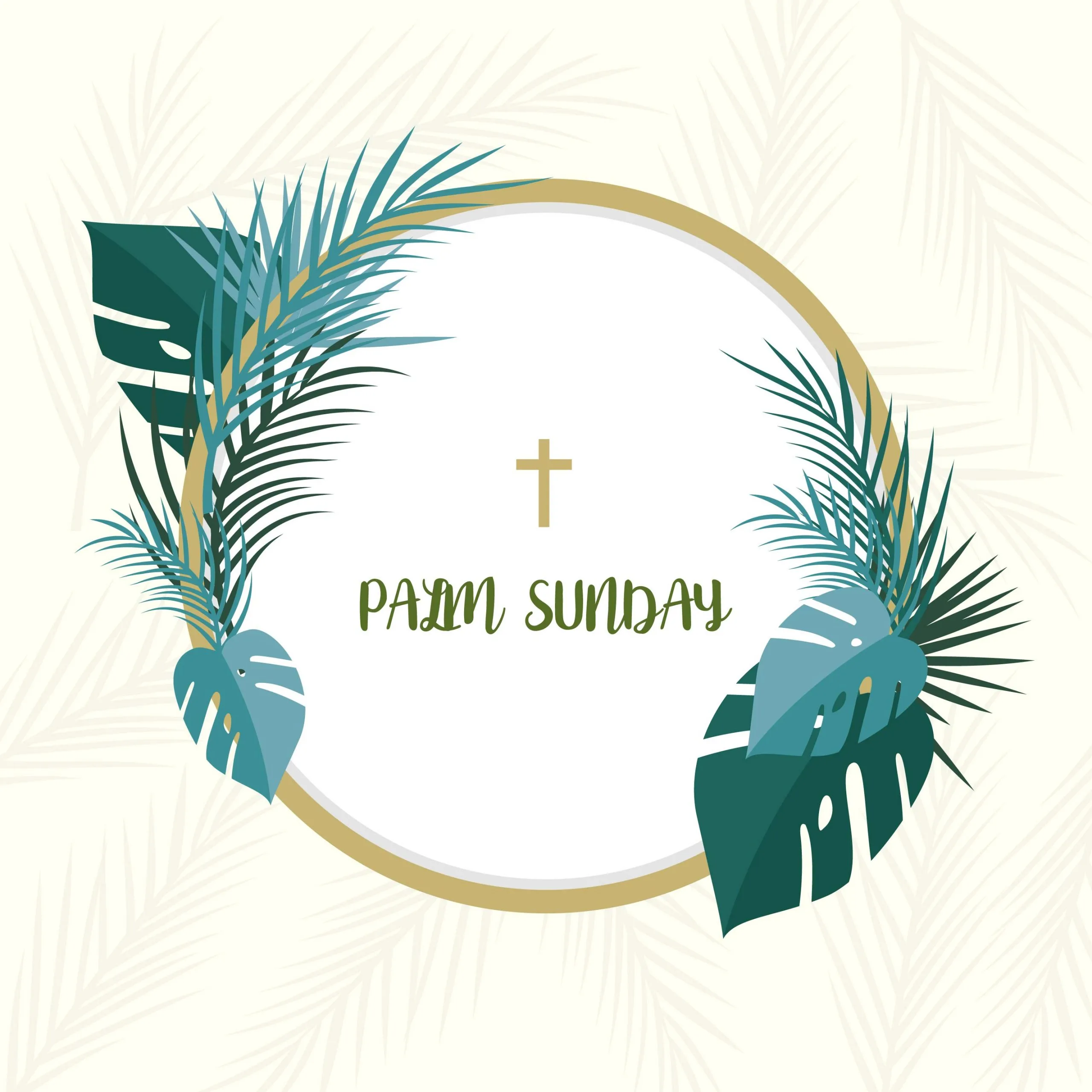 Palm Sunday greeting image